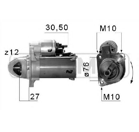 Starter ERA 220655</br>Piesa auto pentru Sistem pornire Starter ERA 220655</br>Piesa auto pentru Sistem pornire