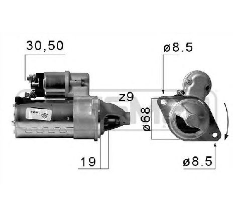 Starter ERA 220656</br>Piesa auto pentru Sistem pornire Starter ERA 220656</br>Piesa auto pentru Sistem pornire