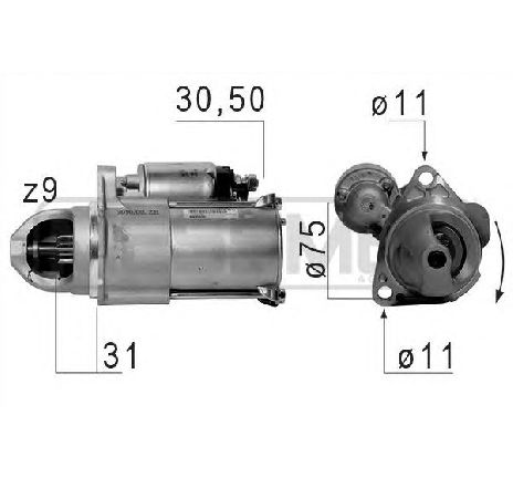 Starter ERA 220657</br>Piesa auto pentru Sistem pornire Starter ERA 220657</br>Piesa auto pentru Sistem pornire