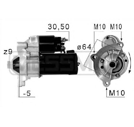 Starter ERA 220660</br>Piesa auto pentru Sistem pornire Starter ERA 220660</br>Piesa auto pentru Sistem pornire