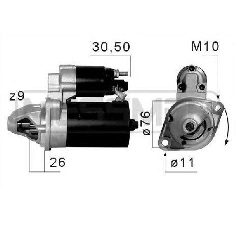Starter ERA 220662</br>Piesa auto pentru Sistem pornire Starter ERA 220662</br>Piesa auto pentru Sistem pornire