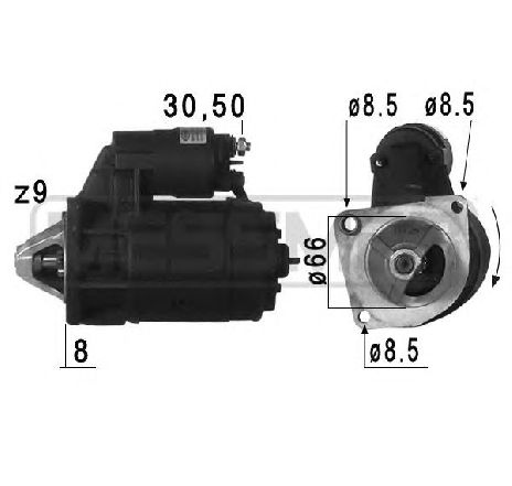 Starter ERA 220700</br>Piesa auto pentru Sistem pornire Starter ERA 220700</br>Piesa auto pentru Sistem pornire
