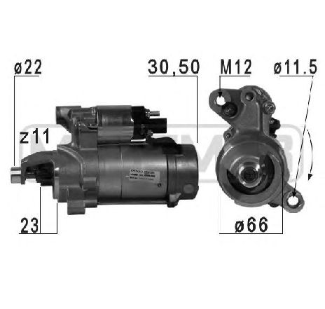 Starter ERA 220705</br>Piesa auto pentru Sistem pornire Starter ERA 220705</br>Piesa auto pentru Sistem pornire
