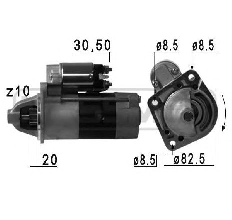 Starter ERA 220718</br>Piesa auto pentru Sistem pornire Starter ERA 220718</br>Piesa auto pentru Sistem pornire