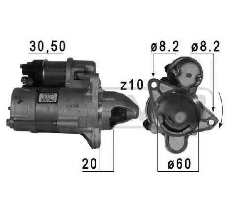 Starter ERA 220748</br>Piesa auto pentru Sistem pornire Starter ERA 220748</br>Piesa auto pentru Sistem pornire