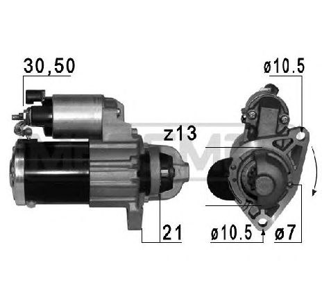 Starter ERA 220770</br>Piesa auto pentru Sistem pornire Starter ERA 220770</br>Piesa auto pentru Sistem pornire