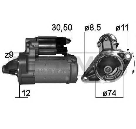 Starter ERA 220776</br>Piesa auto pentru Sistem pornire Starter ERA 220776</br>Piesa auto pentru Sistem pornire