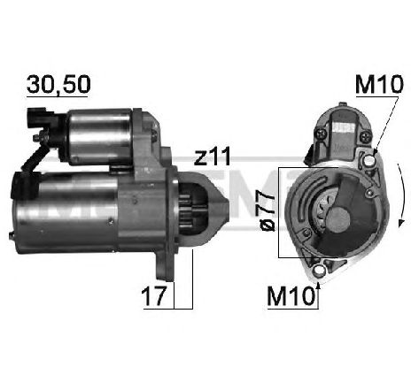 Starter ERA 220778</br>Piesa auto pentru Sistem pornire Starter ERA 220778</br>Piesa auto pentru Sistem pornire