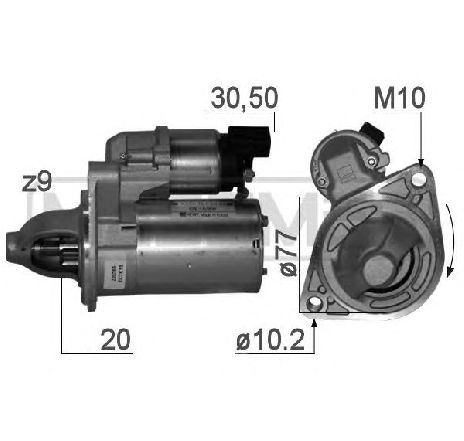 Starter ERA 220785</br>Piesa auto pentru Sistem pornire Starter ERA 220785</br>Piesa auto pentru Sistem pornire