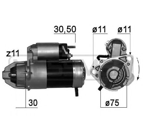 Starter ERA 220803</br>Piesa auto pentru Sistem pornire Starter ERA 220803</br>Piesa auto pentru Sistem pornire