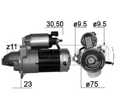 Starter ERA 220804</br>Piesa auto pentru Sistem pornire Starter ERA 220804</br>Piesa auto pentru Sistem pornire