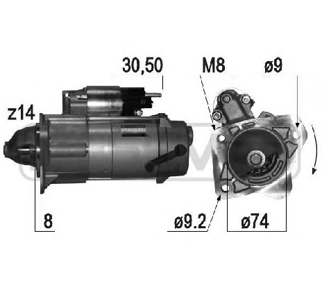 Starter ERA 220807</br>Piesa auto pentru Sistem pornire Starter ERA 220807</br>Piesa auto pentru Sistem pornire