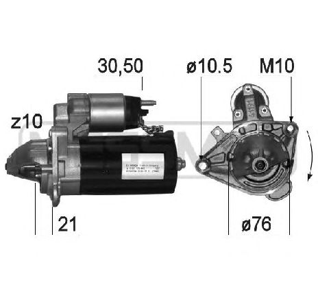 Starter ERA 220818</br>Piesa auto pentru Sistem pornire Starter ERA 220818</br>Piesa auto pentru Sistem pornire