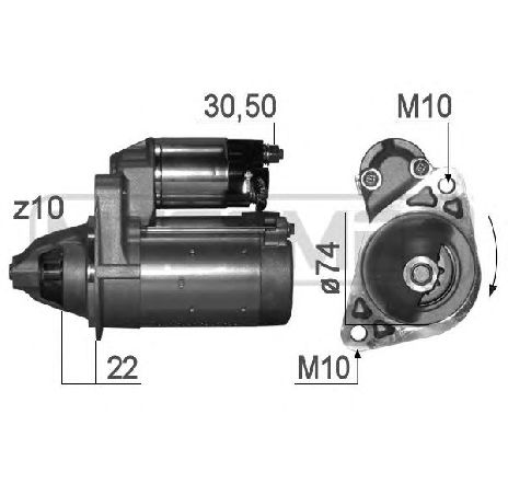 Starter ERA 220829</br>Piesa auto pentru Sistem pornire Starter ERA 220829</br>Piesa auto pentru Sistem pornire
