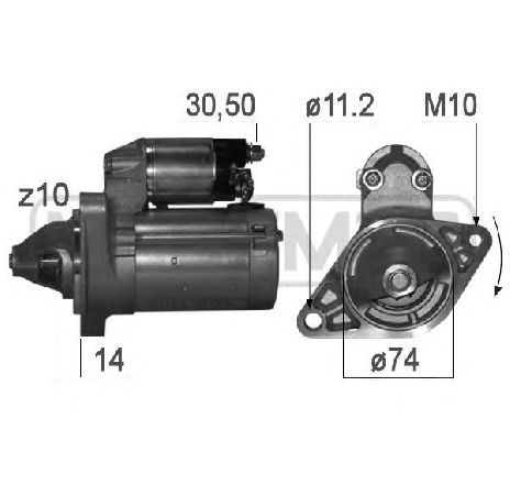 Starter ERA 220830</br>Piesa auto pentru Sistem pornire Starter ERA 220830</br>Piesa auto pentru Sistem pornire