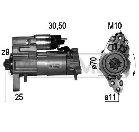 Starter ERA 220831</br>Piesa auto pentru Sistem pornire Starter ERA 220831</br>Piesa auto pentru Sistem pornire