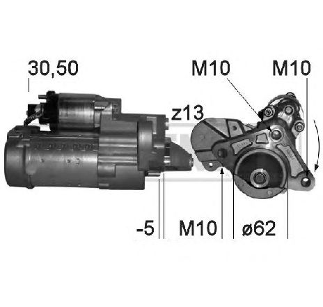 Starter ERA 220836</br>Piesa auto pentru Sistem pornire Starter ERA 220836</br>Piesa auto pentru Sistem pornire
