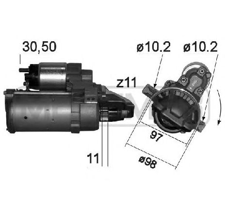 Starter ERA 220837</br>Piesa auto pentru Sistem pornire Starter ERA 220837</br>Piesa auto pentru Sistem pornire