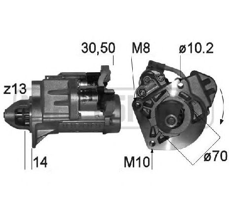 Starter ERA 220840</br>Piesa auto pentru Sistem pornire Starter ERA 220840</br>Piesa auto pentru Sistem pornire