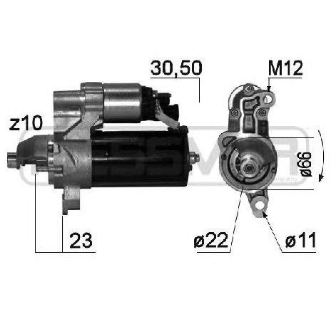 Starter ERA 220848</br>Piesa auto pentru Sistem pornire Starter ERA 220848</br>Piesa auto pentru Sistem pornire