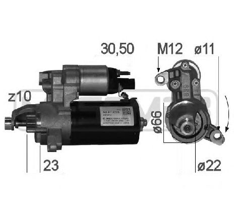 Starter ERA 220849</br>Piesa auto pentru Sistem pornire Starter ERA 220849</br>Piesa auto pentru Sistem pornire