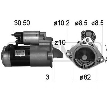 Starter ERA 220855</br>Piesa auto pentru Sistem pornire Starter ERA 220855</br>Piesa auto pentru Sistem pornire