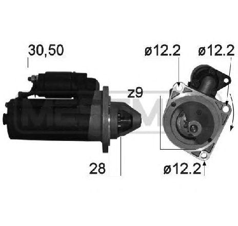 Starter ERA 220858</br>Piesa auto pentru Sistem pornire Starter ERA 220858</br>Piesa auto pentru Sistem pornire