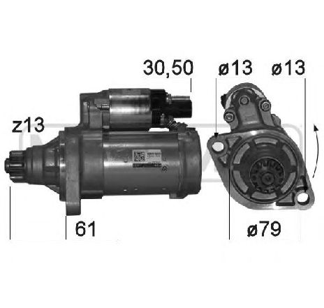 Starter ERA 220864</br>Piesa auto pentru Sistem pornire Starter ERA 220864</br>Piesa auto pentru Sistem pornire