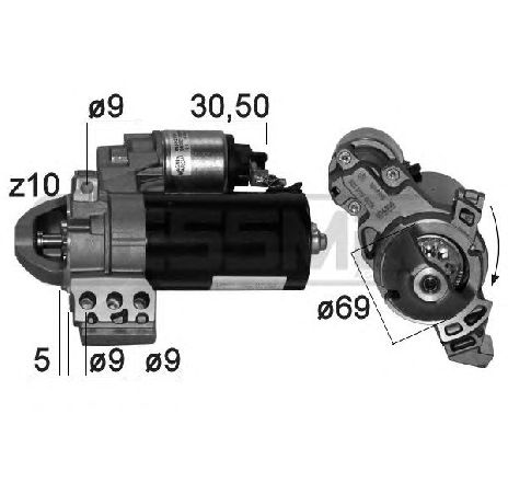 Starter ERA 220869</br>Piesa auto pentru Sistem pornire Starter ERA 220869</br>Piesa auto pentru Sistem pornire