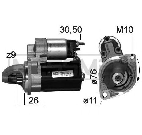 Starter ERA 220871</br>Piesa auto pentru Sistem pornire Starter ERA 220871</br>Piesa auto pentru Sistem pornire