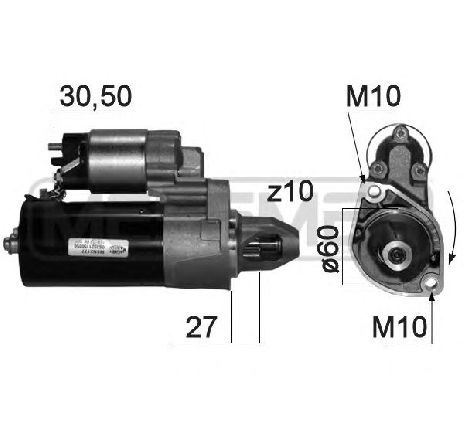Starter ERA 220872</br>Piesa auto pentru Sistem pornire Starter ERA 220872</br>Piesa auto pentru Sistem pornire