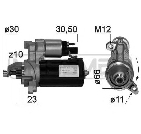 Starter ERA 220875</br>Piesa auto pentru Sistem pornire Starter ERA 220875</br>Piesa auto pentru Sistem pornire