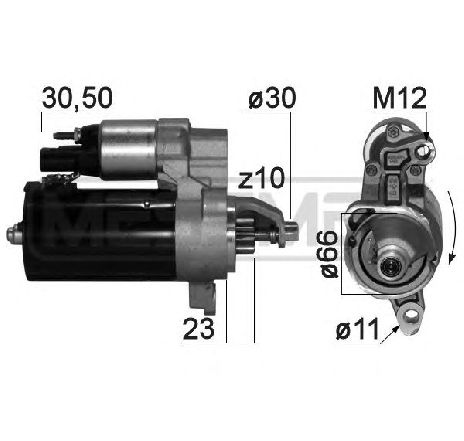 Starter ERA 220876</br>Piesa auto pentru Sistem pornire Starter ERA 220876</br>Piesa auto pentru Sistem pornire