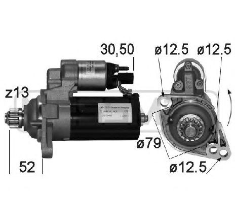 Starter ERA 220878</br>Piesa auto pentru Sistem pornire Starter ERA 220878</br>Piesa auto pentru Sistem pornire