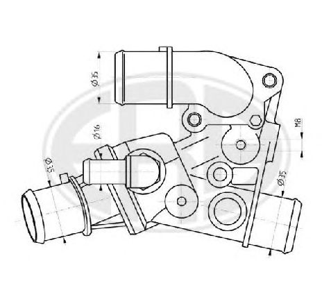 Termostat,lichid racire ERA 350162</br>Piesa auto pentru Termostat/ Garnitura Termostat,lichid racire ERA 350162</br>Piesa auto pentru Termostat/ Garnitura