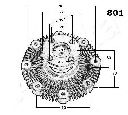 Cupla, ventilator radiator ASHIKA 36-08-801