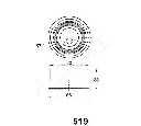 Mecanism tensionare, curea distributie ASHIKA 45-05-519</br>Piesa auto pentru Curea distributie / Rola de tensionare / Rola de ghidare