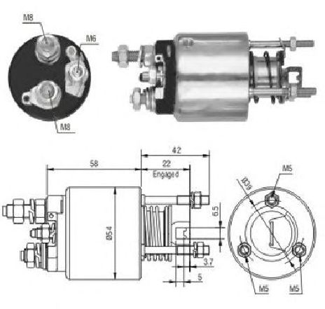 Solenoid, electromotor MEAT & DORIA 46078</br>Piesa auto pentru Sistem pornire Solenoid, electromotor MEAT & DORIA 46078</br>Piesa auto pentru Sistem pornire