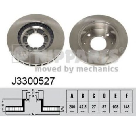 Disc frana NIPPARTS J3300527</br>Piesa auto pentru Frana disc Disc frana NIPPARTS J3300527</br>Piesa auto pentru Frana disc