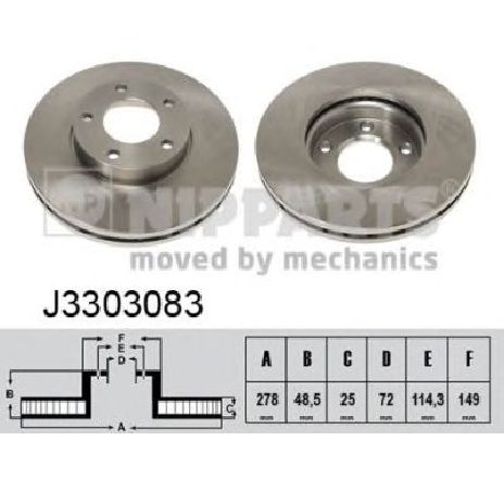 Disc frana NIPPARTS J3303083 Disc frana NIPPARTS J3303083