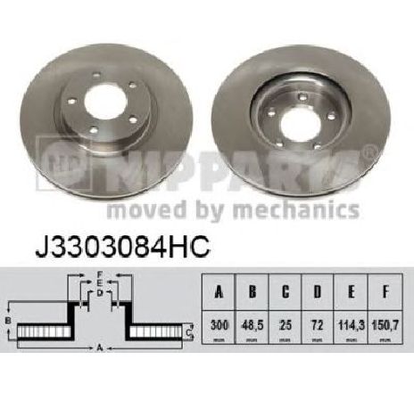 Disc frana NIPPARTS J3303084HC</br>Piesa auto pentru Frana disc Disc frana NIPPARTS J3303084HC</br>Piesa auto pentru Frana disc