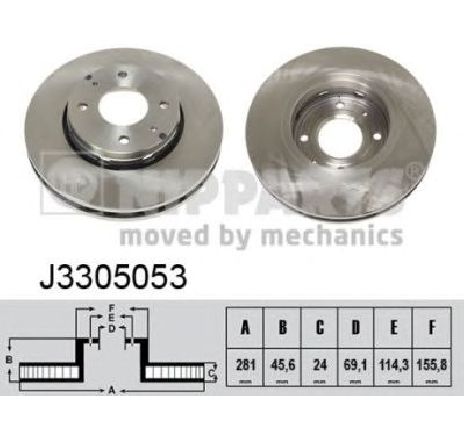 Disc frana NIPPARTS J3305053</br>Piesa auto pentru Frana disc Disc frana NIPPARTS J3305053</br>Piesa auto pentru Frana disc