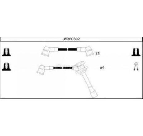 Set cablaj aprinder NIPPARTS J5380302</br>Piesa auto pentru Aprindere scanteie/incandescenta Set cablaj aprinder NIPPARTS J5380302</br>Piesa auto pentru Aprindere scanteie/incandescenta