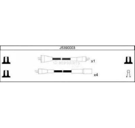 Set cablaj aprinder NIPPARTS J5390003</br>Piesa auto pentru Aprindere scanteie/incandescenta Set cablaj aprinder NIPPARTS J5390003</br>Piesa auto pentru Aprindere scanteie/incandescenta