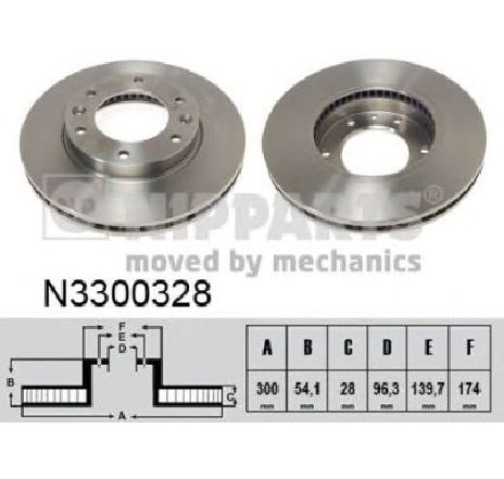 Disc frana NIPPARTS N3300328</br>Piesa auto pentru Frana disc Disc frana NIPPARTS N3300328</br>Piesa auto pentru Frana disc