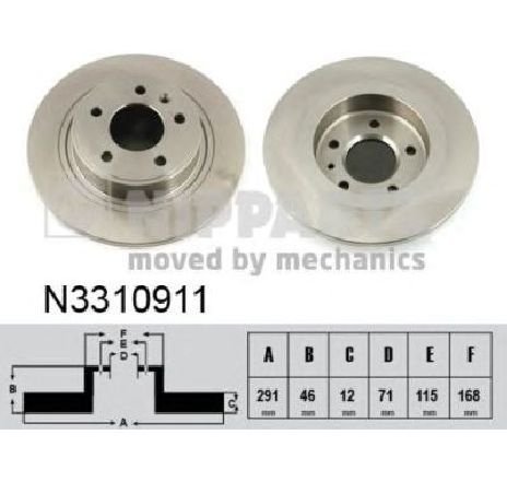 Disc frana NIPPARTS N3310911</br>Piesa auto pentru Frana disc Disc frana NIPPARTS N3310911</br>Piesa auto pentru Frana disc