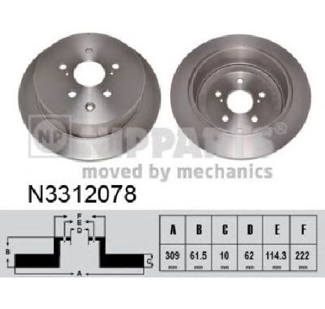 Disc frana NIPPARTS N3312078</br>Piesa auto pentru Frana disc Disc frana NIPPARTS N3312078</br>Piesa auto pentru Frana disc