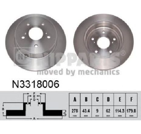 Disc frana NIPPARTS N3318006</br>Piesa auto pentru Frana disc Disc frana NIPPARTS N3318006</br>Piesa auto pentru Frana disc