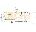 Cablu, frana de parcare COFLE 17.1073