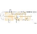 Cablu, frana de parcare COFLE 17.2524